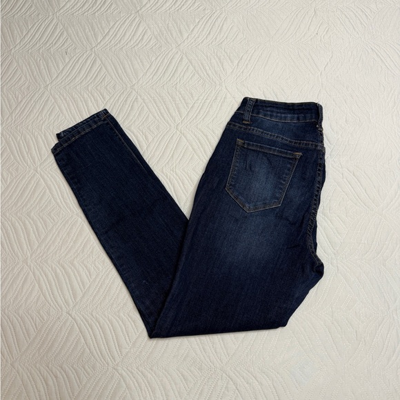 Encore Jeans Women’s Dark Blue Stonewashed Skinny Jeans. Size 7 - Picture 4 of 8